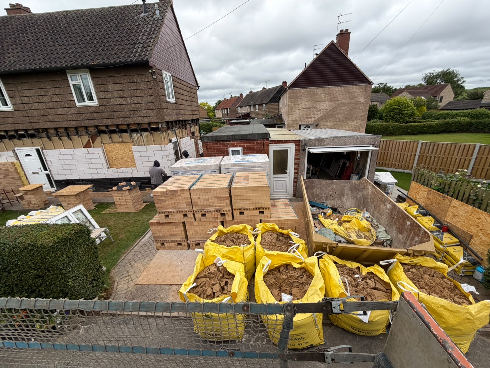 Bricks and blocks supplied for a home extension