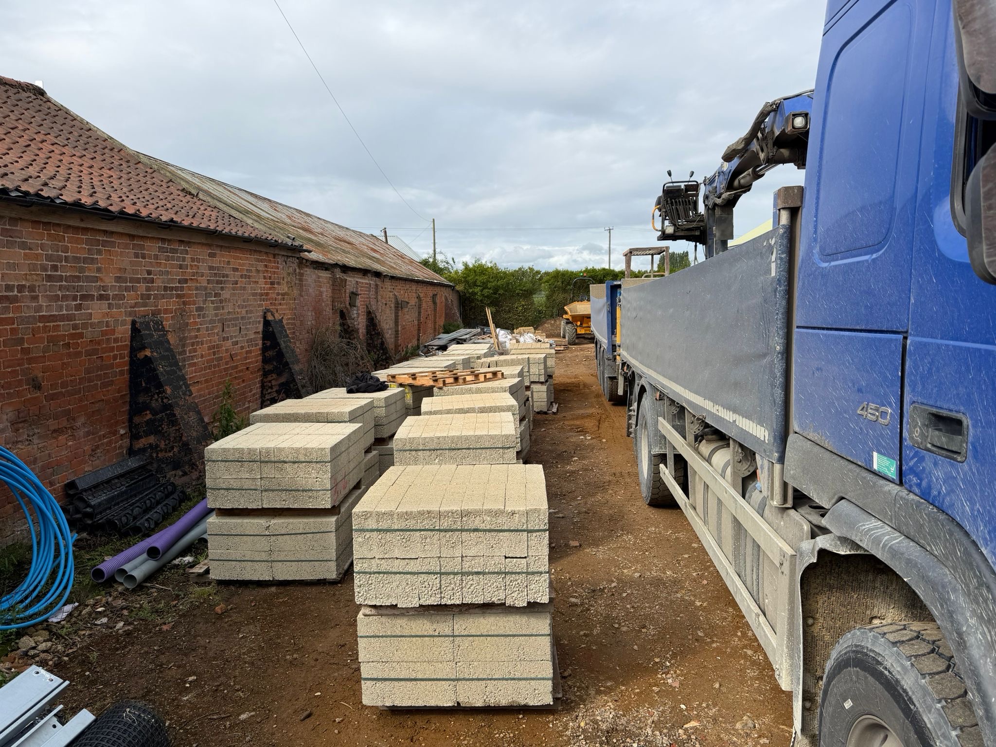Concrete blocks delivered directly to site
